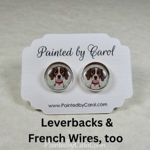 Pointer Earrings, Dog Mom Studs, Leverbacks or Wires / Pet Lover Jewelry Gifts