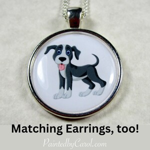 Great Dane Cartoon Pendant, Great Dane Jewelry, Great Dane Necklace, Great Dane Gifts, Great Dane Stuff, Great Dane Mom Gift