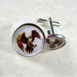 Falcon Cufflinks, Falcon Fan Gifts, Falcon Mens Jewelry, Falcon Mens Gifts, Falcon Bridal, Falcon Wedding Jewelry, Falcon Mascot Gifts