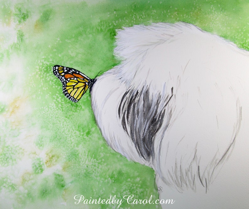 Old English Sheepdog Print, Sheepdog Giclee Print, OES Print, Sheepdog Painting, Watercolor Sheepdog, Sheepdog Watercolor, Sheepdog Gifts 画像 8