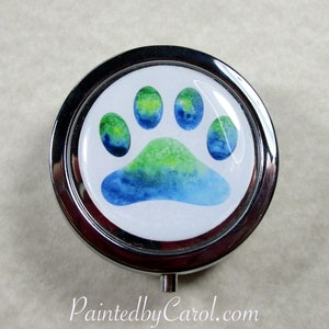 Paw Print Pillbox, Paw Print Gifts, Pet Pill Case, Dog Lover Gifts, Cat Lover Gifts, Paw Print Pill Container, Pet Lover Gifts image 5