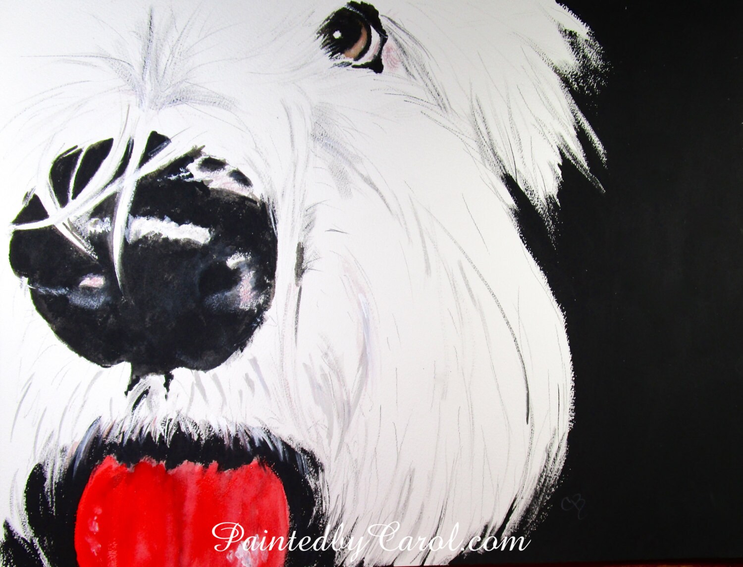 Old English Sheepdog Original Painting OES Art Dulux Dog Etsy
