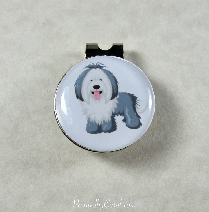 Old English Sheepdog Golf Ball Marker, Dulux Dog Gifts, OES Dad Gifts, Sheepdog Golf Gifts, Sheepdog Father's Day Gifts image 4