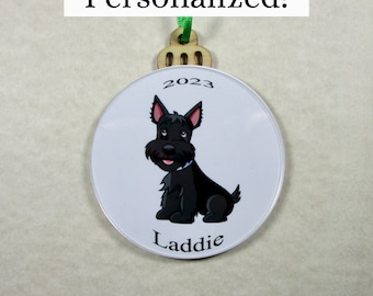 Scottish Terrier Ornament, Scotty Personalized Christmas Ornament, Pet Christmas Ornament, Custom Christmas Ornament, Scotty Gifts