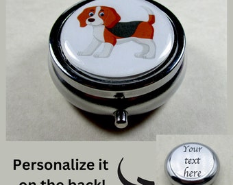 Beagle Pillbox, Beagle Gifts, Beagle Trinket Box, Beagle Pill Case, Beagle Mom Gifts, Beagle Lover Gifts, Gifts with Beagle