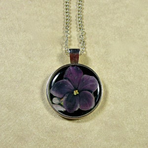 Pendentif violet, collier violet, bijoux violets, purple violets cadeau, bijoux de mariage violet, bijoux de mariée violet, cadeaux de fête des mères image 6