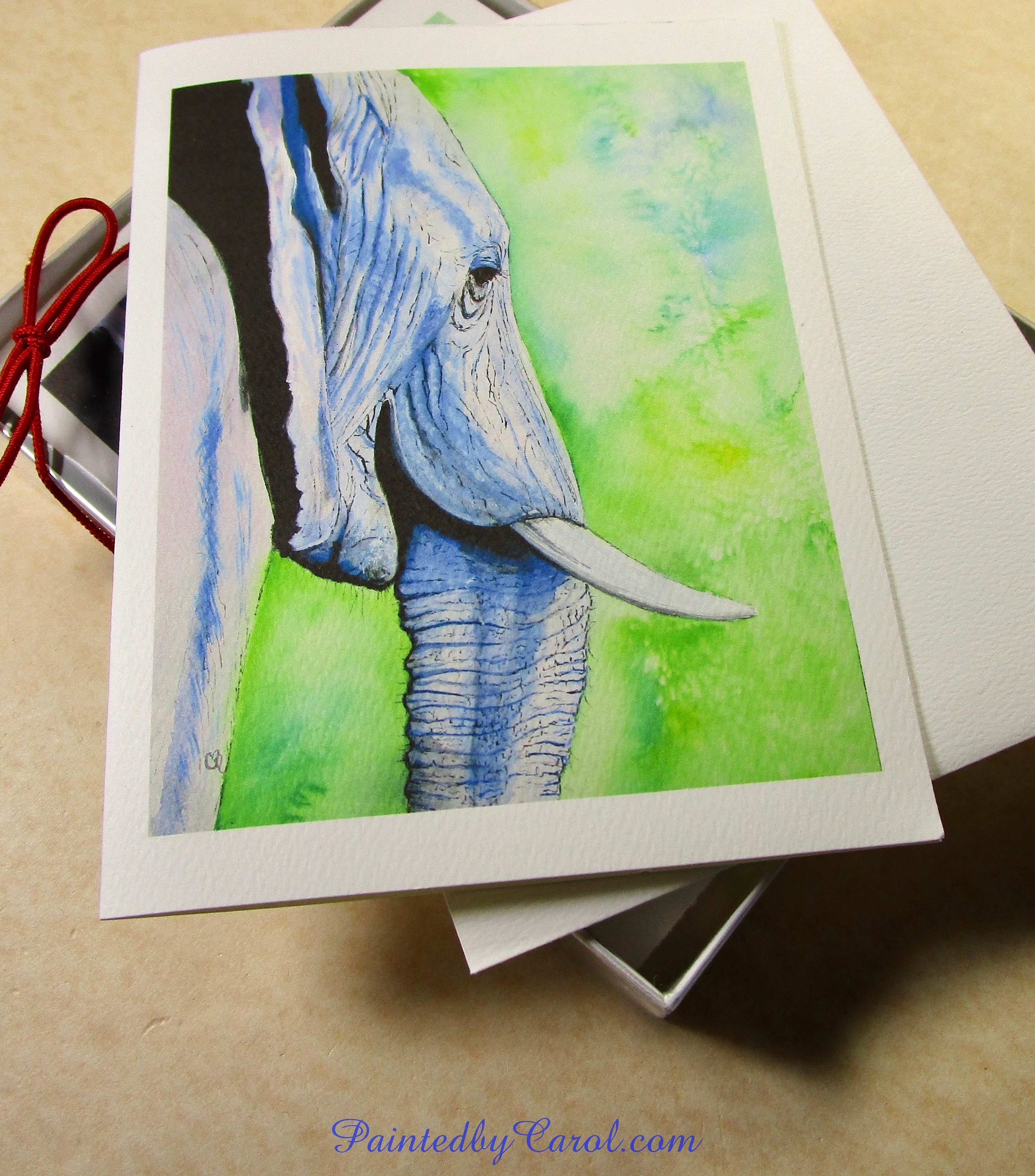 Elephant Note Cards Elephant Stationery Elephant Blank Etsy