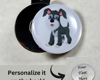 Schnauzer Golf Ball Marker, Schnauzer Gifts, Schnauzer Men's Gifts, Schnauzer Dad Gifts, Schnauzer Father's Day Gifts