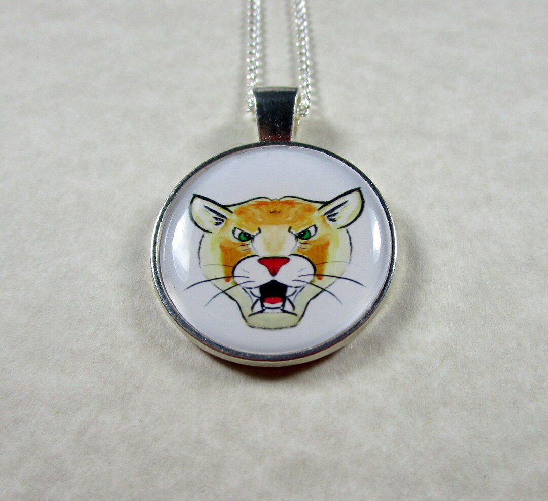 Cougars Pendant, Cougars Necklace, Cougars Jewelry, Cougars Gifts