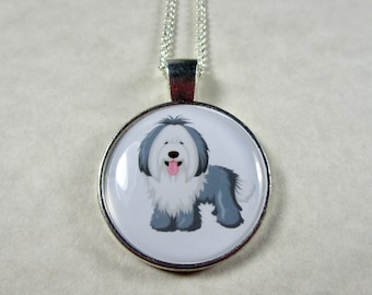 Old English Sheepdog Pendant, Sheepdog Necklace, OES Jewelry, Dulux Dog Pendant, Sheepdog Gifts, Sheepdog Jewelry, OES Necklace, OES Gifts