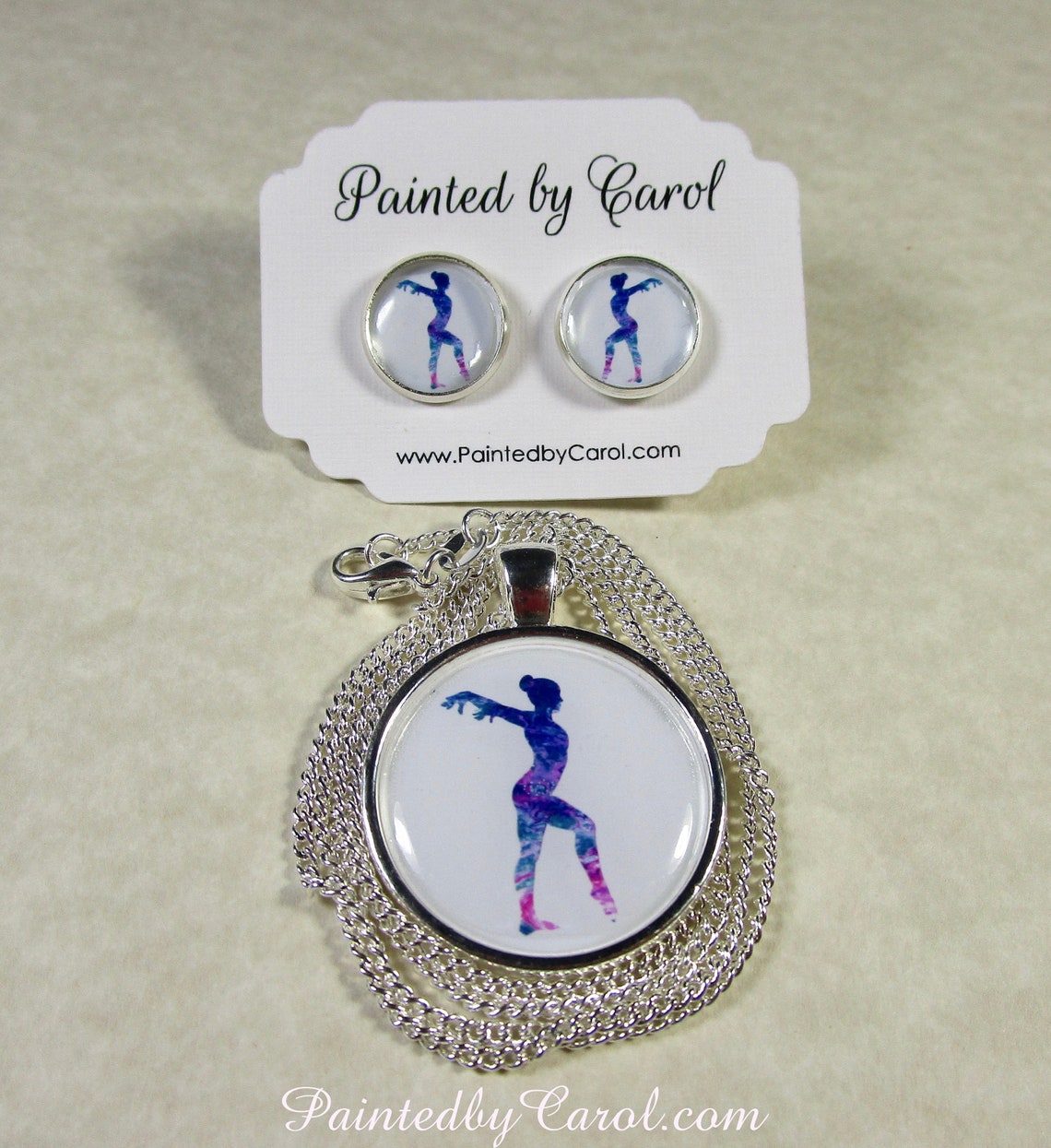 Gymnastics Pendant Gymnastics Jewelry Gymnastics Necklace Etsy