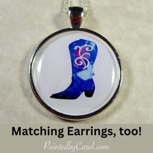 Boot Pendant, Cowboy Boot Necklace, Cowgirl Pendant, Western Pendant, Rodeo Pendant, Boot Jewelry, Cowgirl Jewelry, Western Jewelry