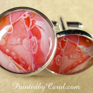 Rose Cufflinks, Pink Rose Mens Gifts, Rose Accessories, Wedding Cufflinks, Groom Cufflinks, Groomsmen Gifts, Bridal Cufflinks, Rose Jewelry
