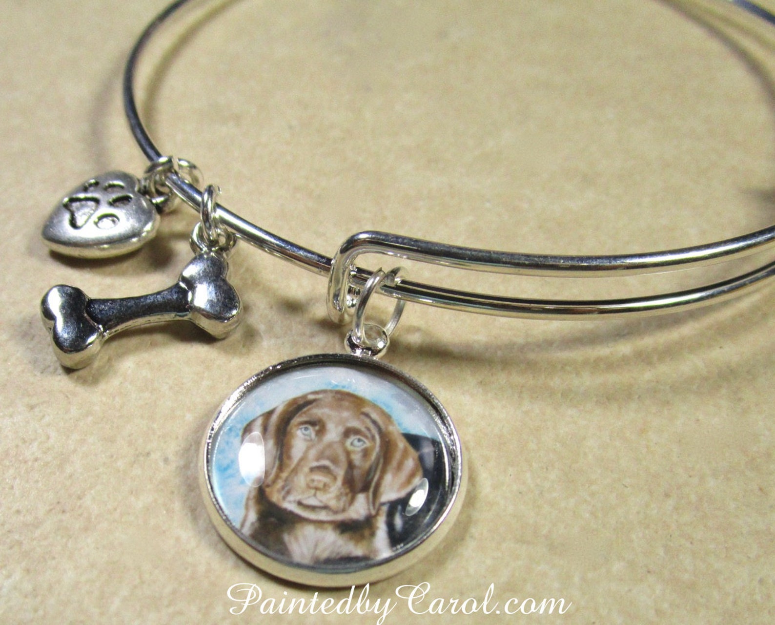 Chocolate Lab Bracelet Chocolate Lab Bangle Chocolate Lab Etsy