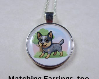 Australian Cattle Dog Necklace, Dog Mom Pendant / Pet Lover Jewelry Gifts