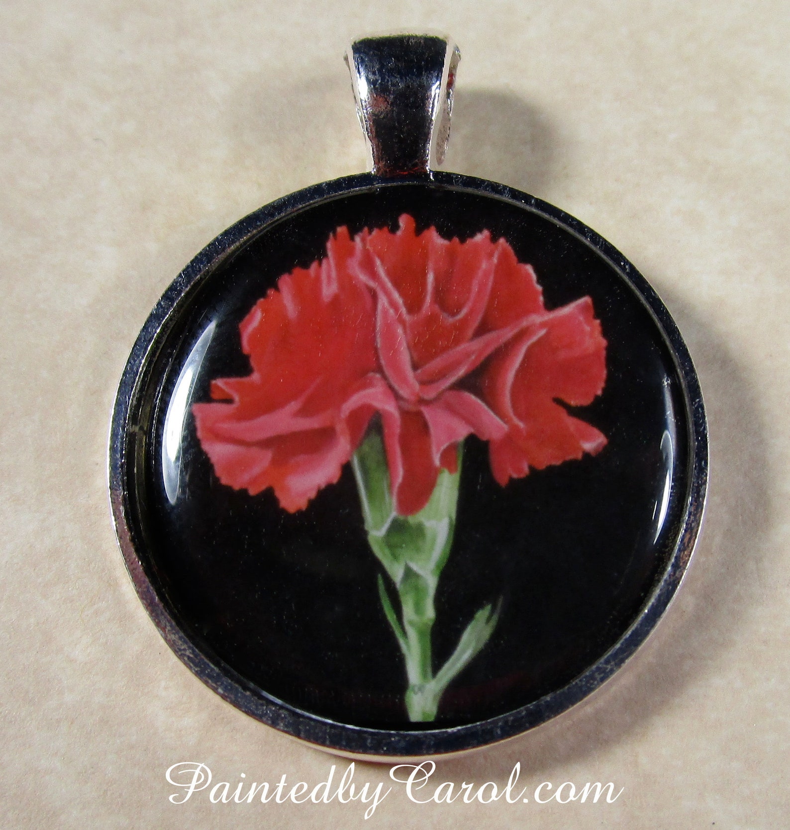 Carnation Earrings Red Carnation Jewelry Carnation Studs Etsy