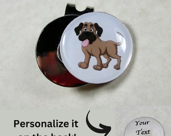 Mastiff Golf Ball Marker, Mastiff Gifts, Mastiff Dad Gifts, Mastiff Golf Gifts, Mastiff Gifts for Men, English Mastiff Gifts