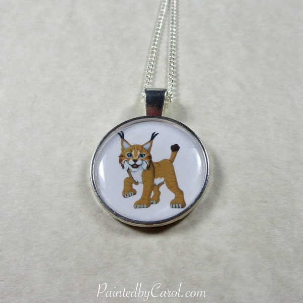 Bobcat Pendant, Bobcat Jewelry, Bobcat Necklace, Bobcat School Mascot Gifts, Bobcat Gifts, Lynx Pendant, Lynx Jewelry, Lynx School Mascot