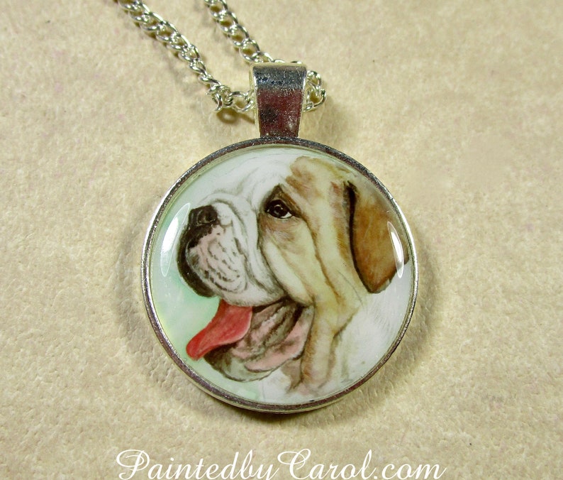 English Bulldog Pendant Bulldog Necklace Bulldog Jewelry Etsy
