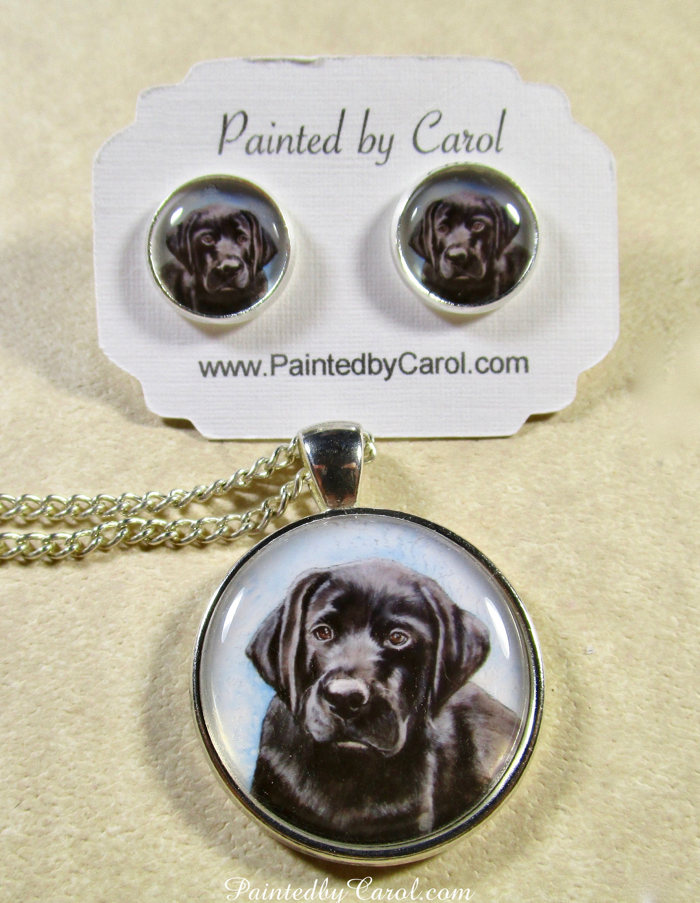 Black Lab Earrings Black Lab Jewelry Black Lab Studs Black Etsy
