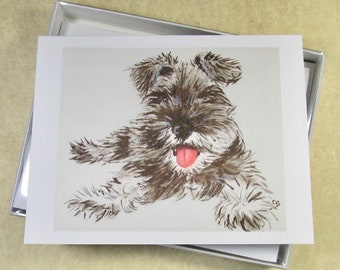 Schnauzer Note Cards, Schnauzer Stationery, Schnauzer Cards, Schnauzer Blank Cards, Schnauzer Gifts, Schnauzer Mom Gifts, Schnauzer Dad Gift