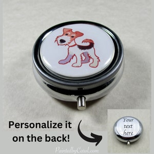Fox Terrier Pillbox, Fox Terrier Pill Container, Fox Terrier Mint Box, Fox Terrier Gifts, Fox Terrier Mom Gifts, Fox Terrier Dad Gifts