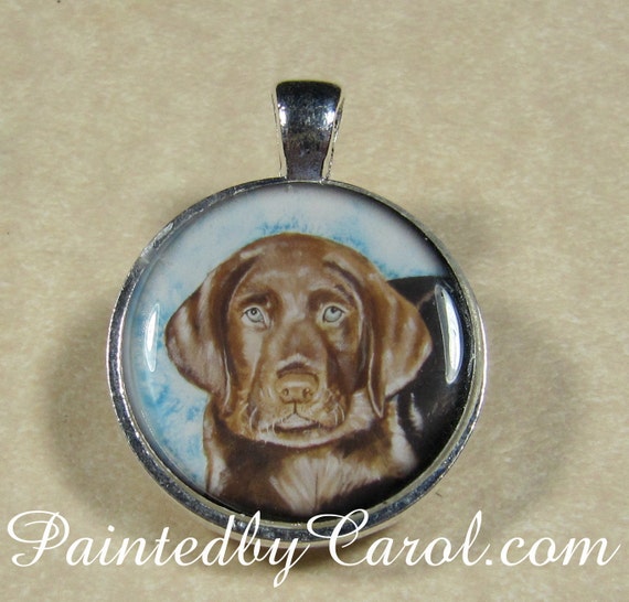 Chocolate Lab Pendant Chocolate Lab Necklace Labrador