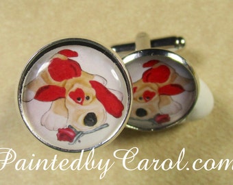 Valentine Cufflinks, Cufflinks for Valentine's Day, Love Cufflinks, Cute Cufflinks, Kitchy Cufflinks, Valentine's Day Cufflinks