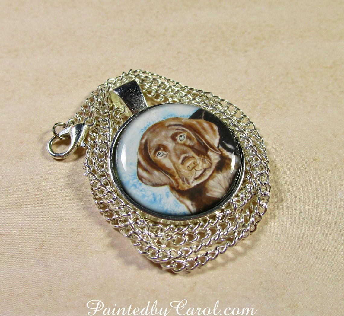 Chocolate Lab Pendant Chocolate Lab Necklace Labrador Etsy