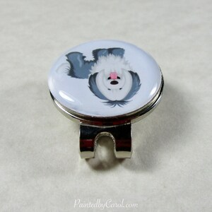 Old English Sheepdog Golf Ball Marker, Dulux Dog Gifts, OES Dad Gifts, Sheepdog Golf Gifts, Sheepdog Father's Day Gifts image 5