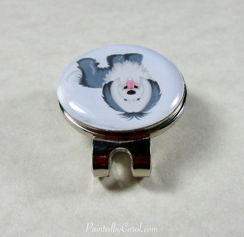 Old English Sheepdog Golf Ball Marker, Dulux Dog Gifts, OES Dad Gifts, Sheepdog Golf Gifts, Sheepdog Father's Day Gifts image 5