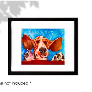 Basset Hound Print, Basset Painting, Basset Giclee Print, Basset Hound Art, Basset Decor, Basset Wall Art, Basset Watercolor, Basset Gifts