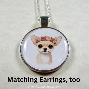 Cute Chihuahua Pendant, Chihuahua Gifts, Chihuahua Jewelry, Chihuahua Mom Gift, Chihuahua Necklace, Chihuahua Jewelry Set