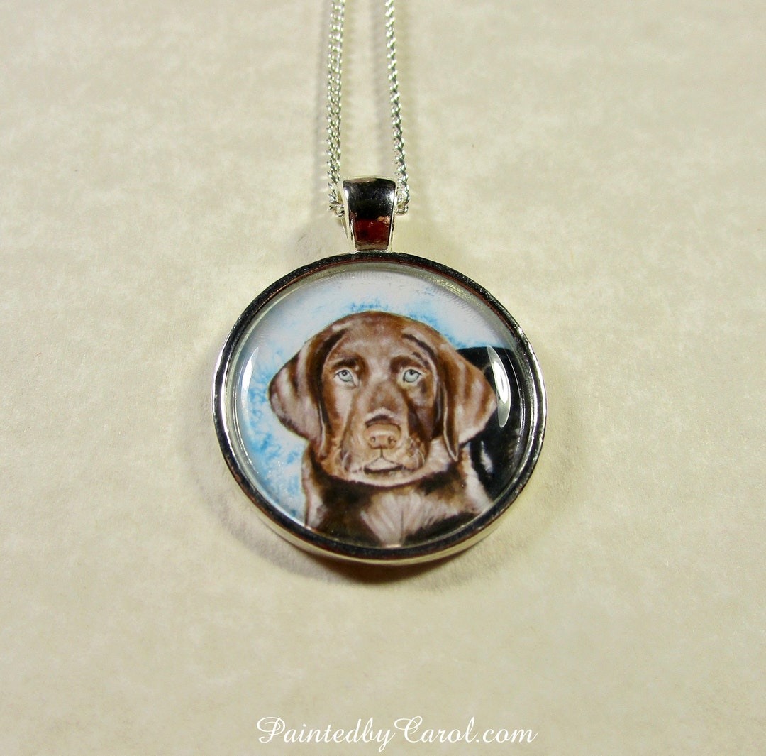 Chocolate Lab Pendant Chocolate Lab Necklace Labrador Etsy