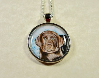chocolate lab charm