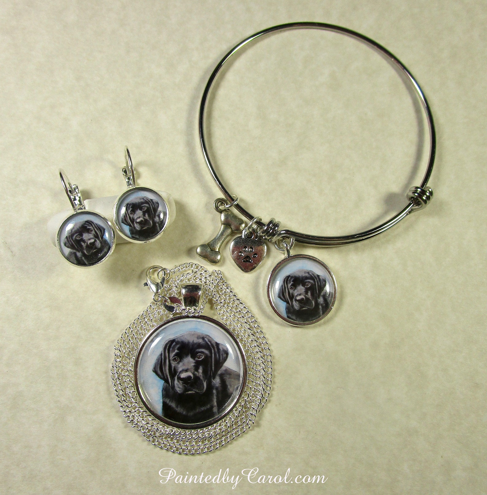 Black Lab Earrings Black Lab Jewelry Black Lab Studs Black Etsy