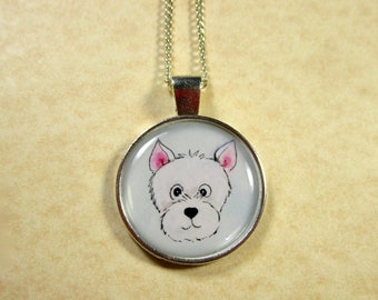 Westie Pendant, West Highland White Terrier Gifts, Westie Necklace, Westie Jewelry, Westie Mom Gifts, Westie Jewelry Set