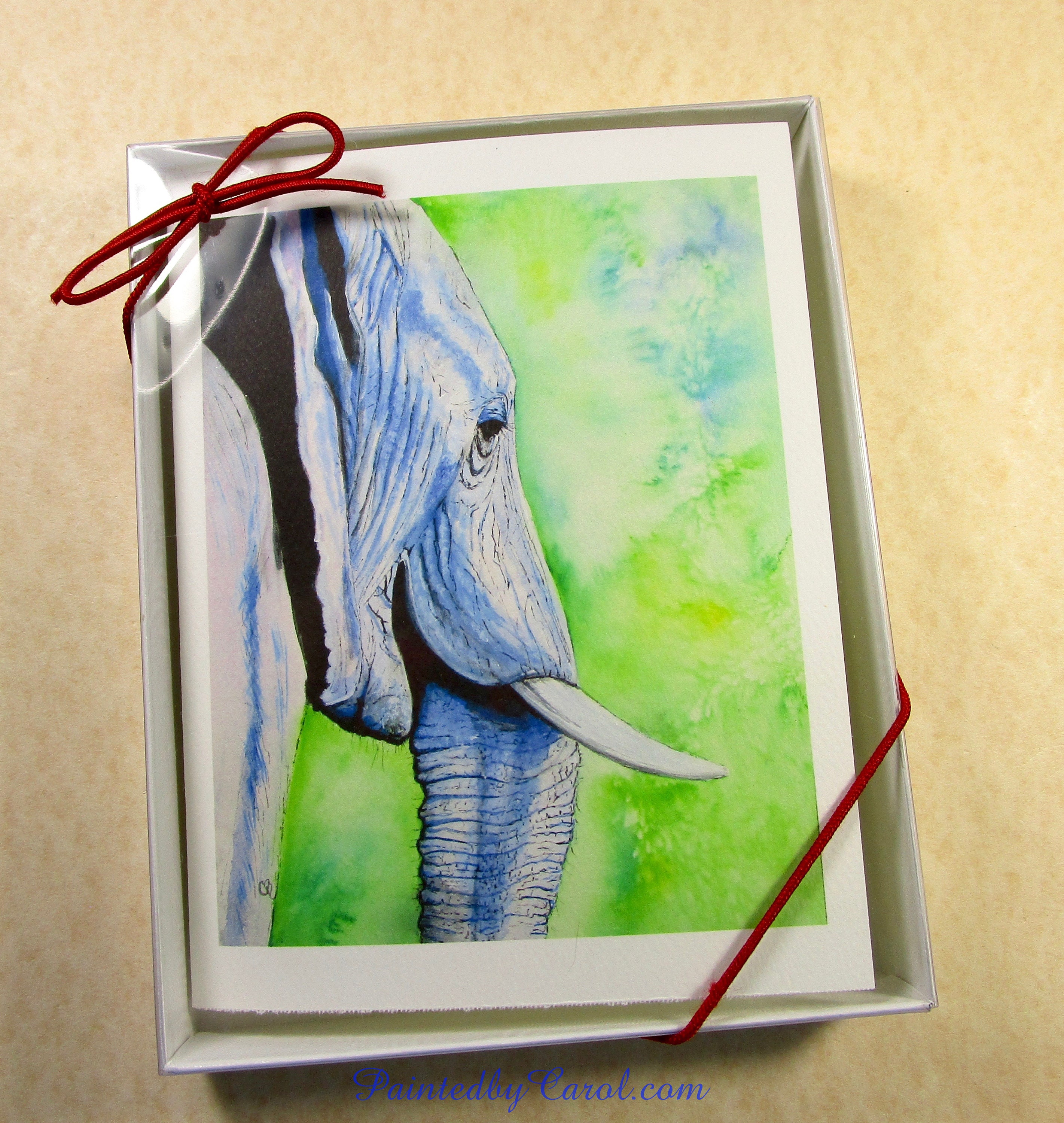 Elephant Note Cards Elephant Stationery Elephant Blank Etsy