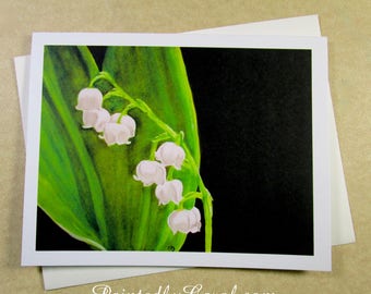 Lily of the Valley Note Cards, White Flower Note Cards, Blank Note Cards, Lily Note Cards, Note Cards with Flowers, Note Cards Gifts