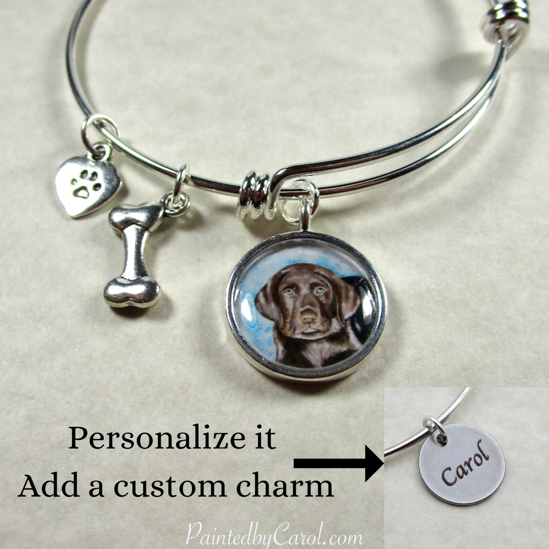 Chocolate Lab Bracelet Chocolate Lab Bangle Chocolate Lab Etsy