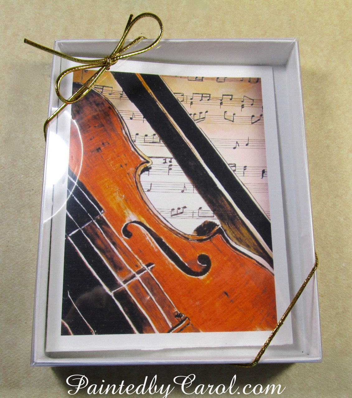 Violin Note Cards Violin Blank Cards Violin Stationery | Etsy