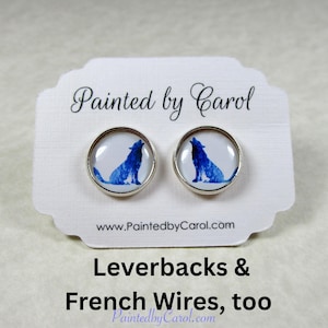 Wolf Earrings, Wolf Jewelry, Wolf Studs, Wolf Leverbacks, Wolf Dangles, Lobos Earrings, Lobos Jewelry, Lobos Gifts, Wolf Lover Gifts