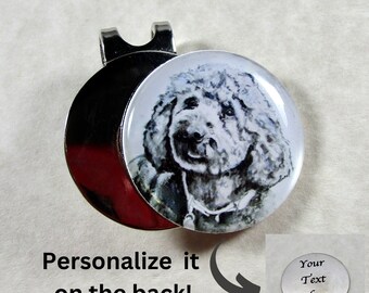 Labradoodle Golf Ball Marker, Personalized Dog Mom or Dad Gifts / Custom Pet Lover Memento