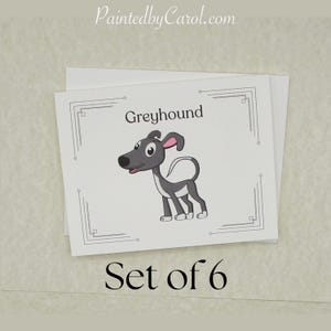 Greyhound Note Cards, Greyhound Stationery, Greyhound Gifts, Greyhound Blank Cards, Greyhound Mom Gifts, Greyhound Dad Gifts