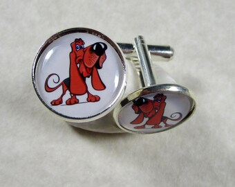 Bloodhound Cufflinks, Dog Dad Jewelry / Pet Lover Gifts