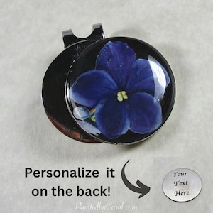 Violet Golf Ball Marker, Purple Violet Gifts, February Birthday Gifts, Violet Sports Gifts, Golf Gifts for Her, February Birth Flower Gifts