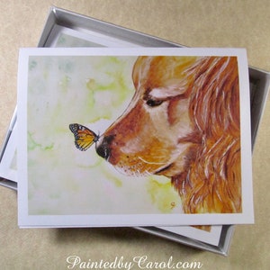 Golden Retriever Note Cards, Golden Retriever Stationery, Golden Retriever Cards, Golden Retriever Gifts. Cards with Golden Retriever