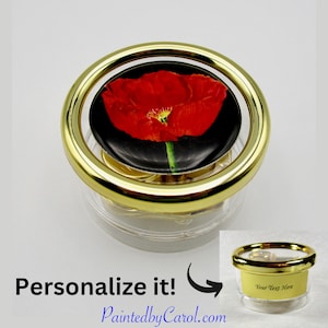 Poppy Music Box, August Birthday Gifts, Anniversary Music Box, Birthday Music Box, Mother&#39;s Day Gifts, Wind Up Music Box, Personalized Gifts