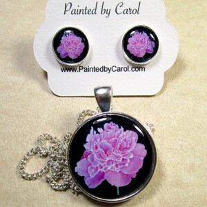 Peony Upcycled Pendant Necklace