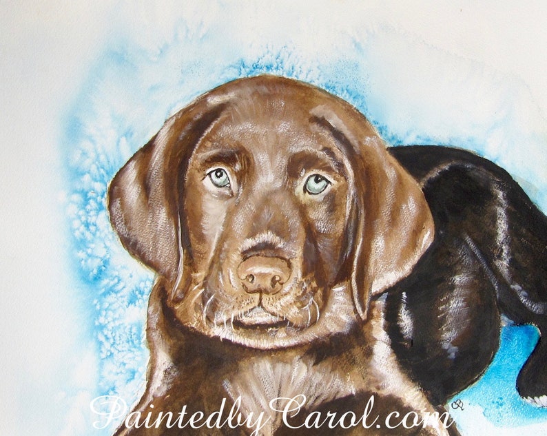 Chocolate Lab Gifts Chocolate Labrador Retriever Art Painting of Chocolate Lab Chocolate Lab Painting Chocolate Lab Print